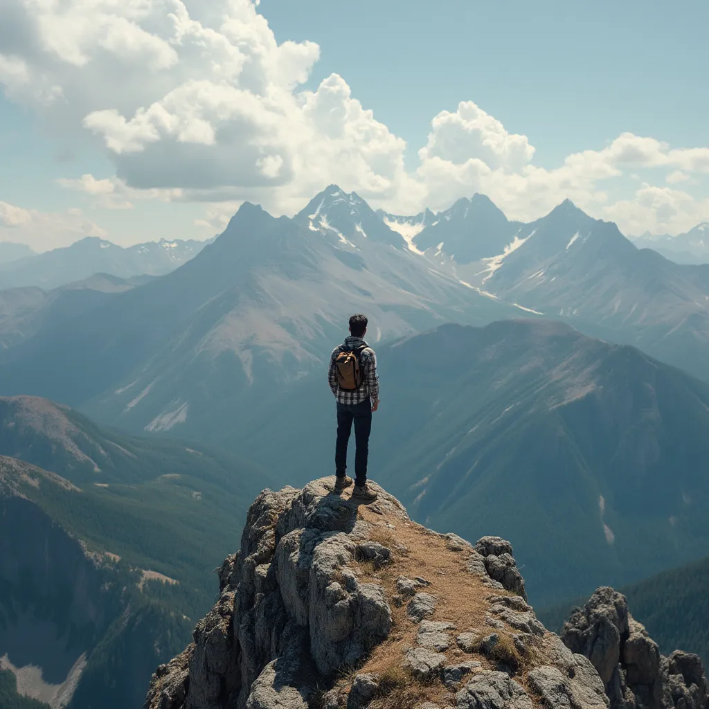 Sommet de montagne avec vue